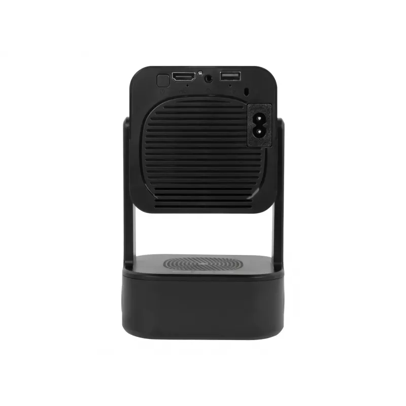BLOW nešiojamasis projektorius su Android TV HD ir kinematografiniu garsu, juodas dėklas