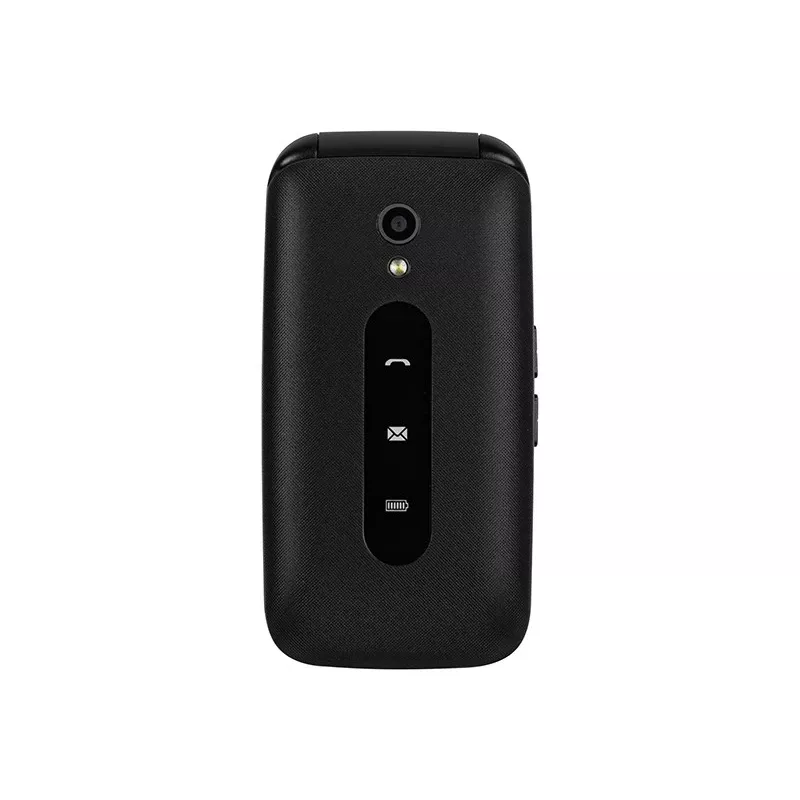 BLOW S24 Black Senjorių Telefonas su SOS Mygtuku, Dideliais Klavišais, Dviem SIM, Kamera, FM Radiju, Žibintuvėliu ir Įkrovimo Stovu