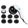 BLOW SILK Anticeliulitinis masažuoklis su infraraudonųjų spindulių šiluma ir 4 keičiamais antgaliais, baltas/violetinis