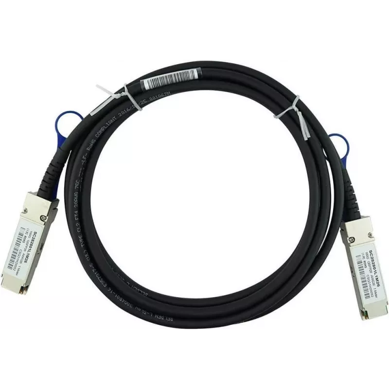 BLUEOPTICS suderinamas Edge Core ET7402-DAC-3M BlueLAN QSFP28 tiesioginio prijungimo kabelis, 100GBASE-CR4, InfiniBand EDR, 26AWG, 3 metrai (ET7402-DAC-3M-BL)