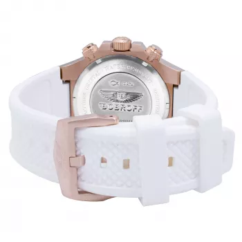 BOBROFF BF1002L25 Unisex Analoginis Kvarco Laikrodis 43mm Nerūdijančio Plieno Korpusas Juodas Odinis Dirželis