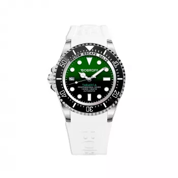 BOBROFF MAN BF0002i-BFSTB 44mm analoginis kvarcinis laikrodis, juodas odinis dirželis
