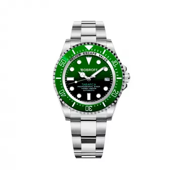 BOBROFF MAN BF0002J1bv analoginis kvarcinis laikrodis 44 mm juoda oda