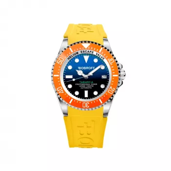 BOBROFF MAN BF0003bnBFSTA Laikrodis Kvarcinis Analoginis 44mm Nerūdijančio Plieno Korpusas Odinis Dirželis Rudas