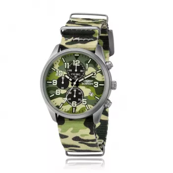 BOBROFF MAN BF0020 Analoginis kvarcinis laikrodis 42mm nerūdijantis plienas juoda oda