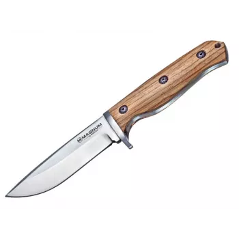 Boker Magnum Zebra Drop sulankstomas peilis 02SC337, 440A nerūdijančio plieno drop point geležtė, zebramedžio rankena, liner lock, EDC kišeninis peilis