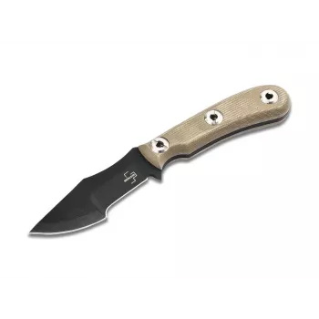 Boker Plus Micro Tracker 2.0 fiksuoto ašmenų peilis, 154CM stonewash drop point, Micarta rankena, Kydex makštys