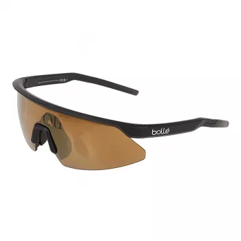 Bolle SP0080160999B Unisex Shield Sunglasses su Volt+ Ruby lęšiais, matinis juodas rėmelis