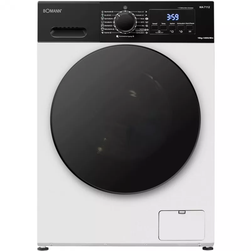 BOMANN WA 7112 širdelės formos vaflinė, 1000 W, balta/juoda