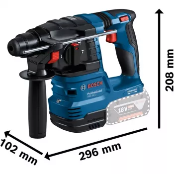 Bosch 18V Professional Set Rotary Hammer GBH 18V-22 + Drill Driver GSR 18V-45 - (mėlyna/juoda, 2x Li-Ion baterija 4.0 Ah, grąžtų ir antgalių rinkinys, įrankių krepšys) (0615V0003D)