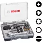 Bosch 2607002786 20 dalių atsuktuvų antgalių rinkinys su magnetiniu universaliu laikikliu, 25 mm S2 plieno antgaliai Phillips, Pozidriv, slotted, Torx, Hex