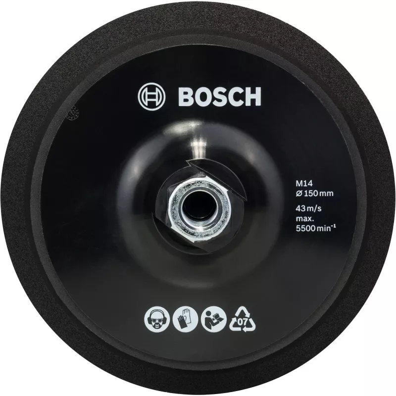 Bosch 2608612027 atraminis diskas M14 150 mm Hook-and-Loop kampiniams šlifuokliams