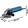Bosch kampinis šlifuoklis GWS 12-125 Professional + deimantinis pjovimo diskas, mėlynas, 1,200 W (06013A6102)