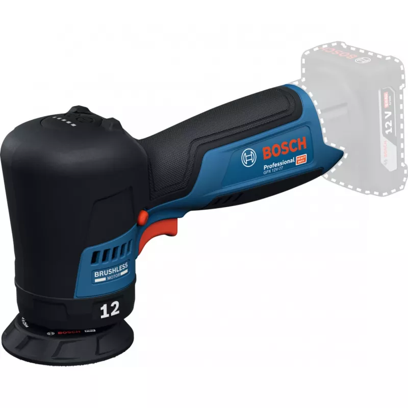 Bosch GPX 12V-77 Professional belaidis ekscentrinis šlifuoklis, 12 V, be akumuliatoriaus