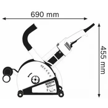 BOSCH Power Tools Sieninis griovelių pjūklas GNF 65 A (mėlynas, 2400 W, su transportavimo dėklu)