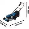 BOSCH POWERTOOLS belaidis elektrinis vejapjovė GRA 18V2-46SP Professional, 36V (2x18V), mėlyna, 2x 5,5 Ah ličio jonų baterija, įkroviklis
