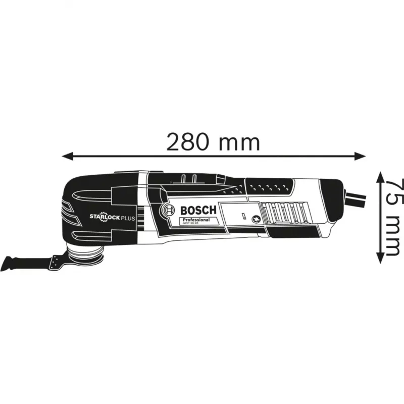 BOSCH POWERTOOLS Daugiafunkcis pjaustytuvas GOP 30-28 Professional (mėlynas/juodas, L-BOXX, 300 W, su priedais)