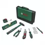 BOSCH Powertools Universal Hand Tool Set, 25 dalių (žalias, su įrankių krepšiu)