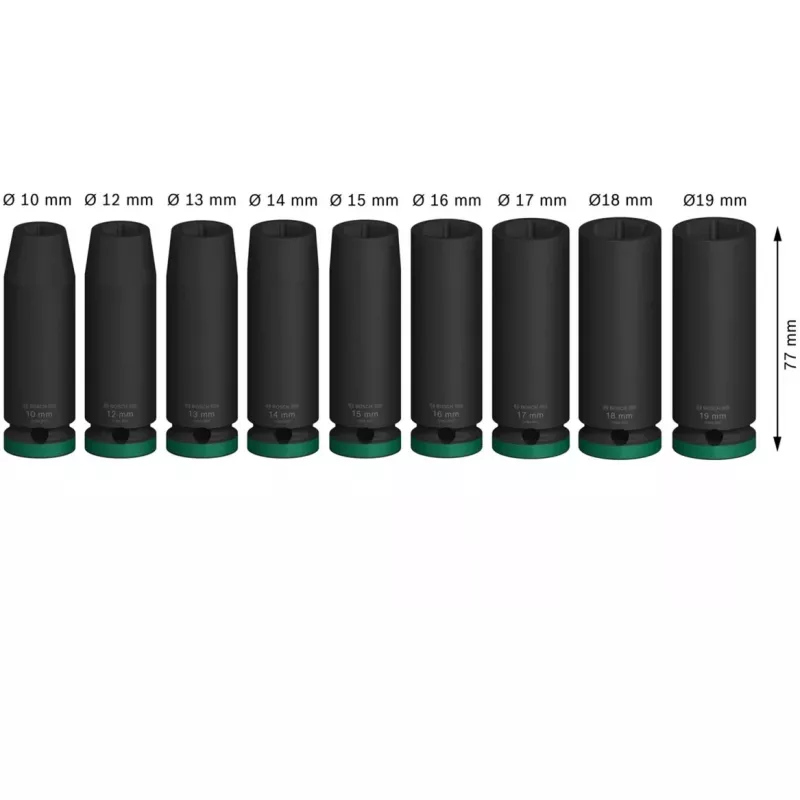 Bosch PRO Impact Veržliarakčių Rinkinys 9 dalių 2608003040