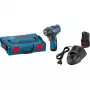 Bosch Professional GDS 12V-115 akumuliatorinis veržliasukis su 2x 3,0 Ah Li-Ion akumuliatoriais, L-BOXX