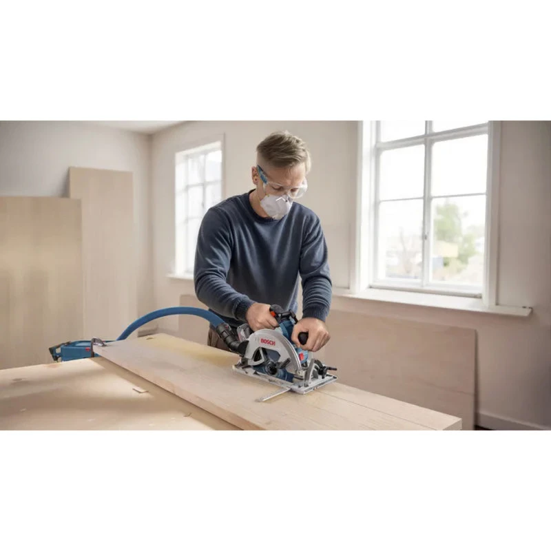Bosch Professional GKS 18V-68-2 belaidis rankinis diskinis pjūklas, 18 V, 190 mm diskas, solo (be akumuliatoriaus ir įkroviklio), mėlynas/juodas, L-BOXX dėkle