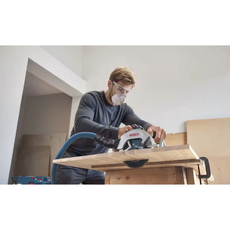Bosch Professional GKS 18V-68-2 belaidis rankinis diskinis pjūklas, 18 V, 190 mm diskas, solo (be akumuliatoriaus ir įkroviklio), mėlynas/juodas, L-BOXX dėkle