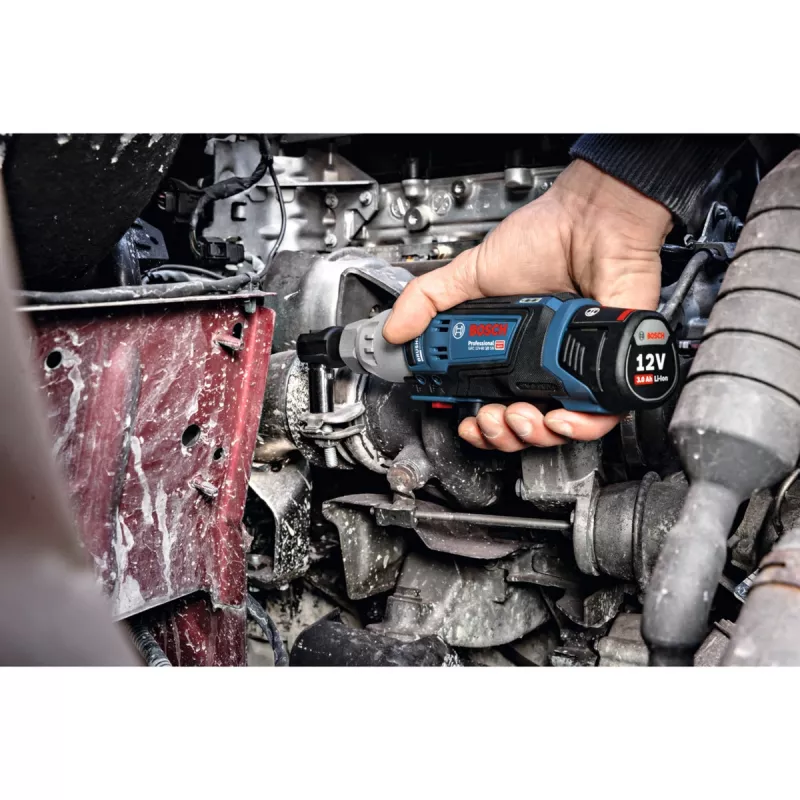 BOSCH Professional GRC 12V-60 3/8 SN akumuliatorinis reketinis veržliaraktis, 3/8 colio kvadratas, 60 Nm, 12 V, mėlynas/juodas (be akumuliatoriaus ir įkroviklio)