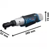 BOSCH Professional GRC 12V-60 3/8 SN akumuliatorinis reketinis veržliaraktis, 3/8 colio kvadratas, 60 Nm, 12 V, mėlynas/juodas (be akumuliatoriaus ir įkroviklio)