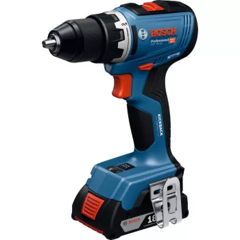 BOSCH Professional GSR 18V-65 belaidis gręžtuvas-suktuvas, bešepetinis, 2x 5,0 Ah Li-Ion, L-BOXX, įrankių rinkinys