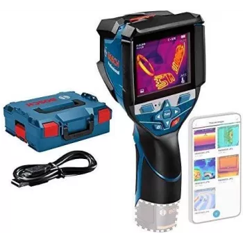 Bosch Professional GTC 600 C terminio vaizdo kamera su Click&Go, -20–600 °C, 9 Hz, 256x192 IR raiška, 3,5 colio ekranas, Wi-Fi, USB-C, IP54 0.601.083.508