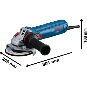 Bosch Professional GWS 12-125 06013A6106 kampinis šlifuoklis 125 mm 1200 W su reguliuojamu greičiu