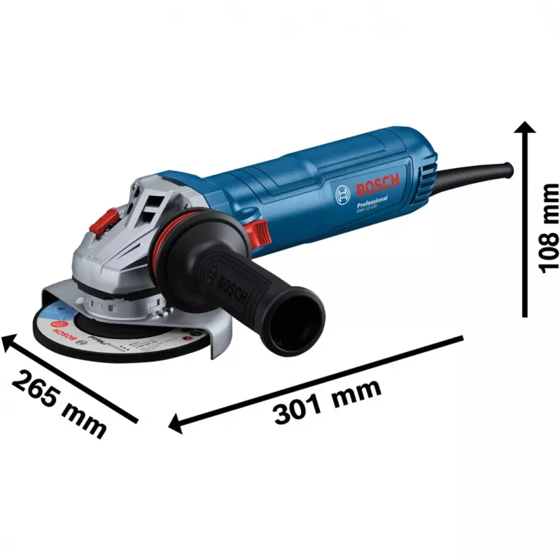Bosch Professional GWS 12-125 06013A6106 kampinis šlifuoklis 125 mm 1200 W su reguliuojamu greičiu