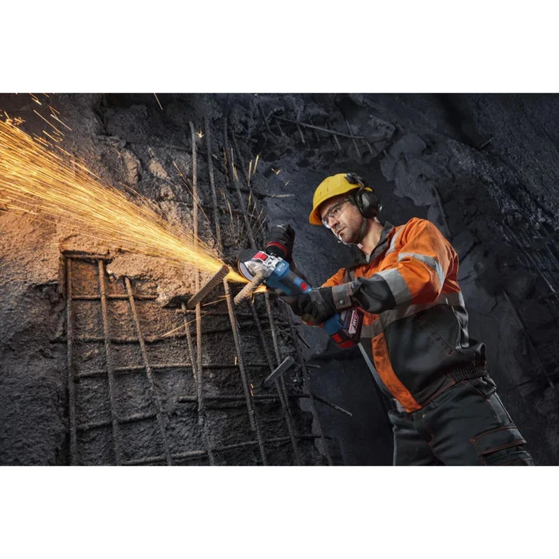 Bosch Professional GWX 18V-11PS belaidis kampinis šlifuoklis Solo, 18V, 125mm, X-LOCK, mėlynas/juodas, be akumuliatoriaus ir įkroviklio