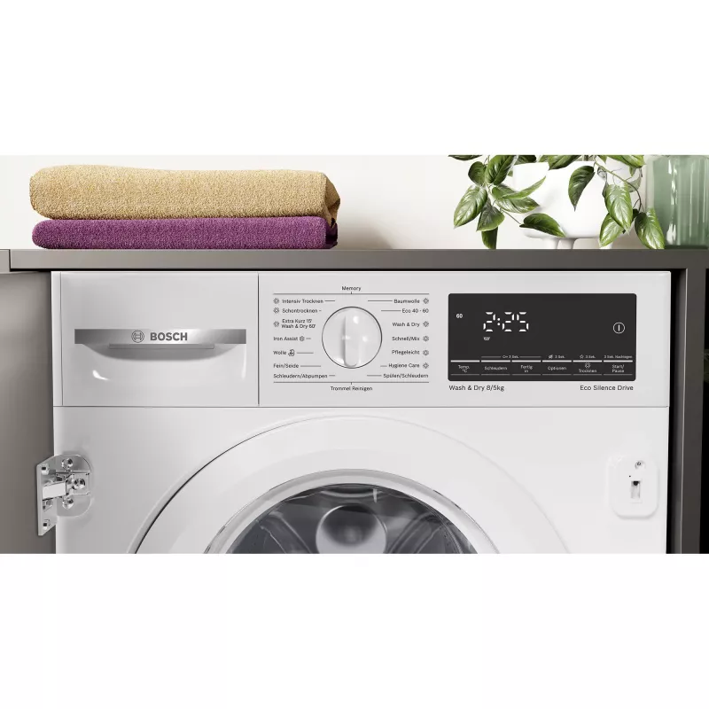 BOSCH WKD28490 Serie 6 Įmontuojama Skalbimo-Džiovinimo Mašina (Balta)