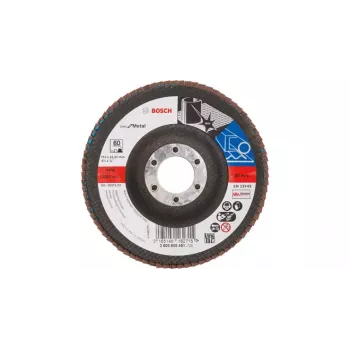 Bosch X571 Best for Metal atlenkiamasis šlifavimo diskas, 115 mm x 22,23 mm, cirkonio aliuminio oksidas, grūdėtumas 40, kūginis, 80 m/s, 13 300 RPM, skirtas plienui ir nerūsėjančiam plienui 2608607336