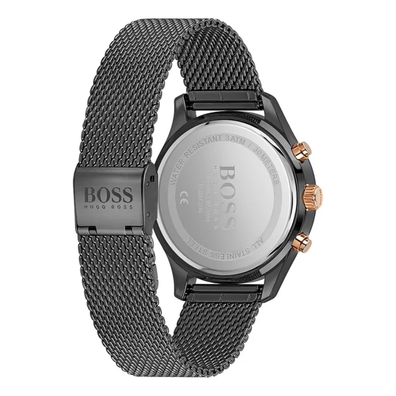 BOSS Hero vyriškas kvarcinis chronografinis laikrodis 1513811 42 mm nerūdijantis plienas mėlynas ciferblatas