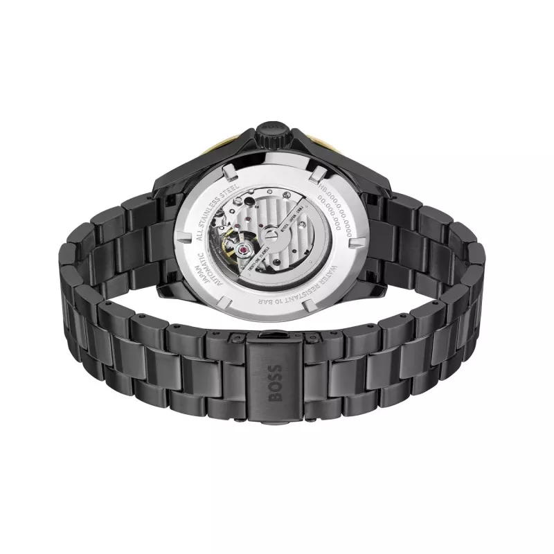 BOSS vyriškas chronografinis laikrodis 1514203 42mm nerūdijantis plienas mėlynas ciferblatas