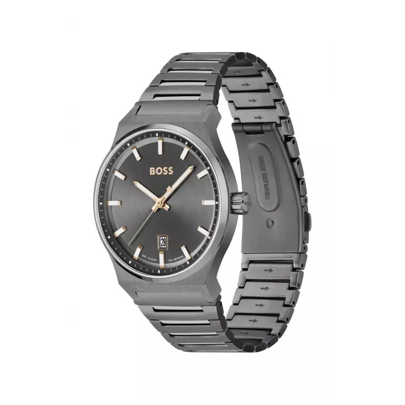 Vyriškas BOSS Skymaster chronografinis laikrodis 1514078 41mm mėlynas ciferblatas nerūdijantis plienas