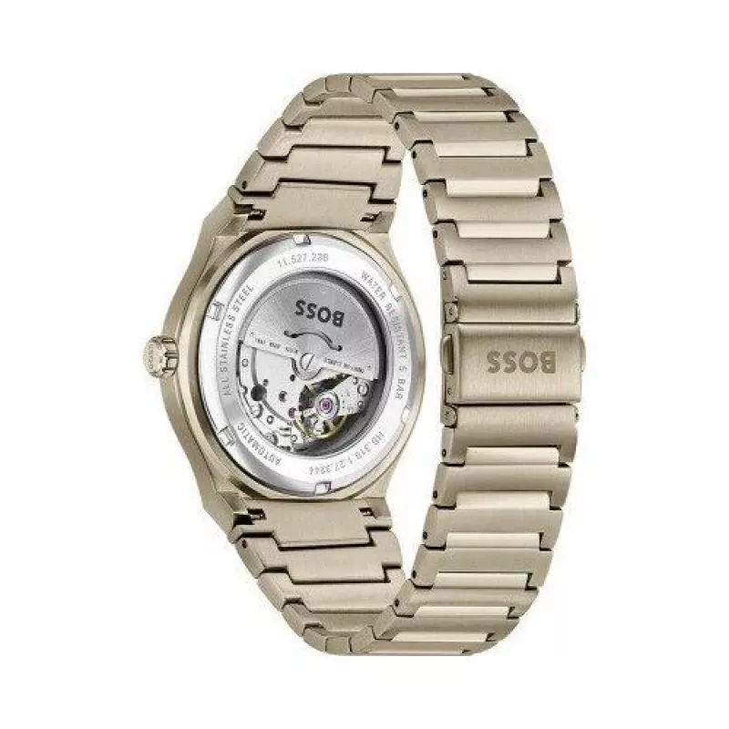 BOSS vyrų laikrodis „Velocity“ kvarcinis chronografas 1514184 41mm nerūdijantis plienas juodas ciferblatas