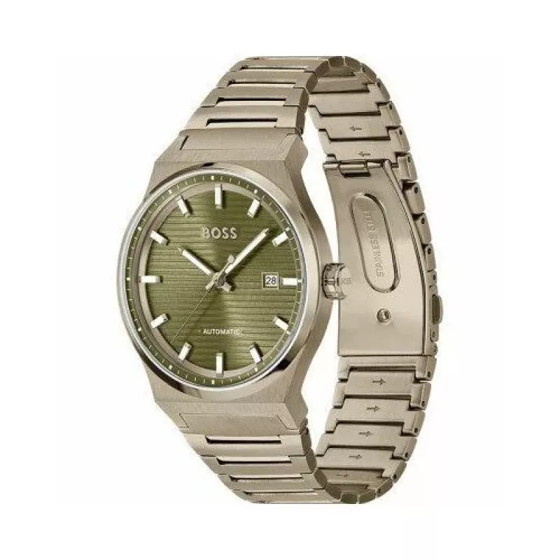 BOSS vyrų laikrodis „Velocity“ kvarcinis chronografas 1514184 41mm nerūdijantis plienas juodas ciferblatas