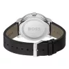 BOSS vyriškas laikrodis 1514125 Velocity Quartz Chronograph 44 mm mėlynas ciferblatas ruda odinė juosta