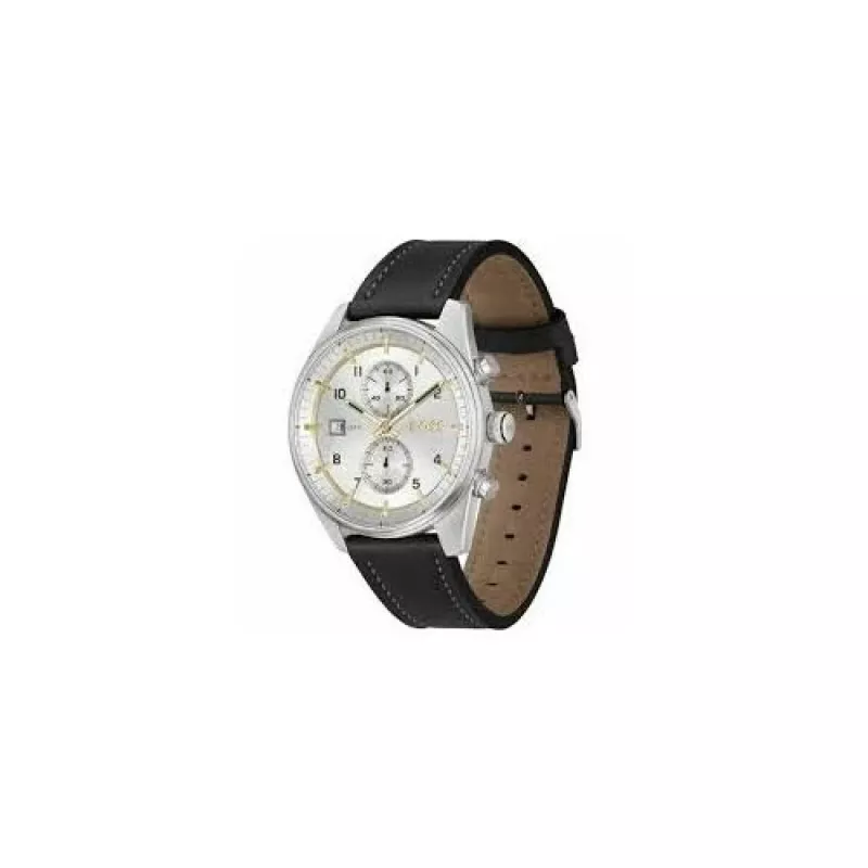 BOSS Vyriškas laikrodis 1514147 44mm Nerūdijantis plienas Mėlynas ciferblatas Chronografas