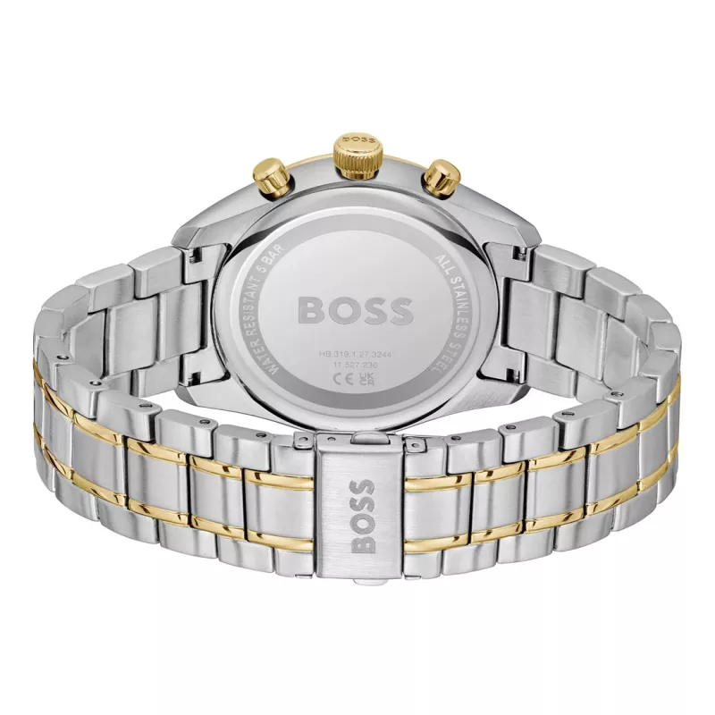 BOSS Velocity Vyriškas Kvarcinis Chronografo Laikrodis 1514227 44mm Juodas Silikonas