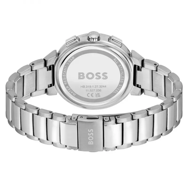 BOSS Moteriškas Laikrodis 1502676 Kvarcinis 37mm Nerūdijančio Plieno Sidabrinis/Rožinio Aukso