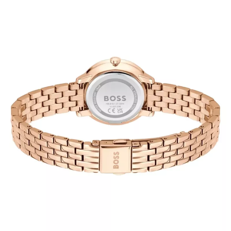 BOSS moteriškas laikrodis 1502820 Quartz 28mm nerūdijančio plieno tinklelis sidabrinis