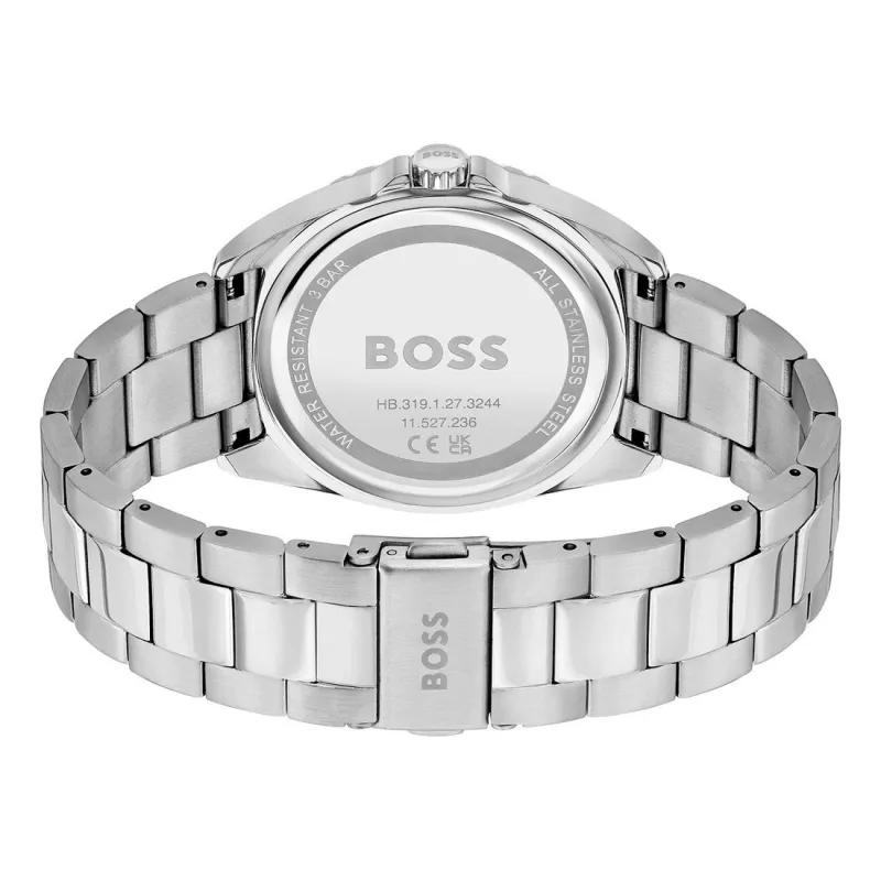 BOSS Moteriškas laikrodis 1502732 38mm sidabrinis nerūdijančio plieno tinklelis kvarcinis