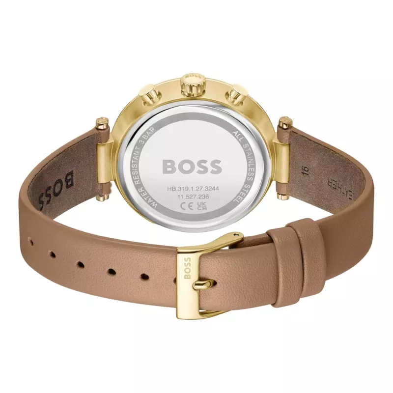 Moterų laikrodis BOSS 1502772 36mm nerūdijančio plieno kvarcinis analoginis sidabrinis