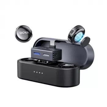 BOYA BOYALINK 3-02 Belaidė Mikrofonų Sistema 2,4GHz USB-C – Juoda