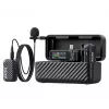 Belaidis mikrofonų rinkinys BOYA BOYAMIC 2-02, 2,4 GHz, 2 imtuvai + 1 siųstuvas (USB-C), juodas