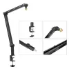 BOYA BY-BA30 Mikrofono stovo ranka (plieninė, juoda) – stalinis spaustuvas, 800 mm siekis, 360° sukimas, 1,1 kg talpa, 3/8 colio sriegis su 5/8 colio adapteriu